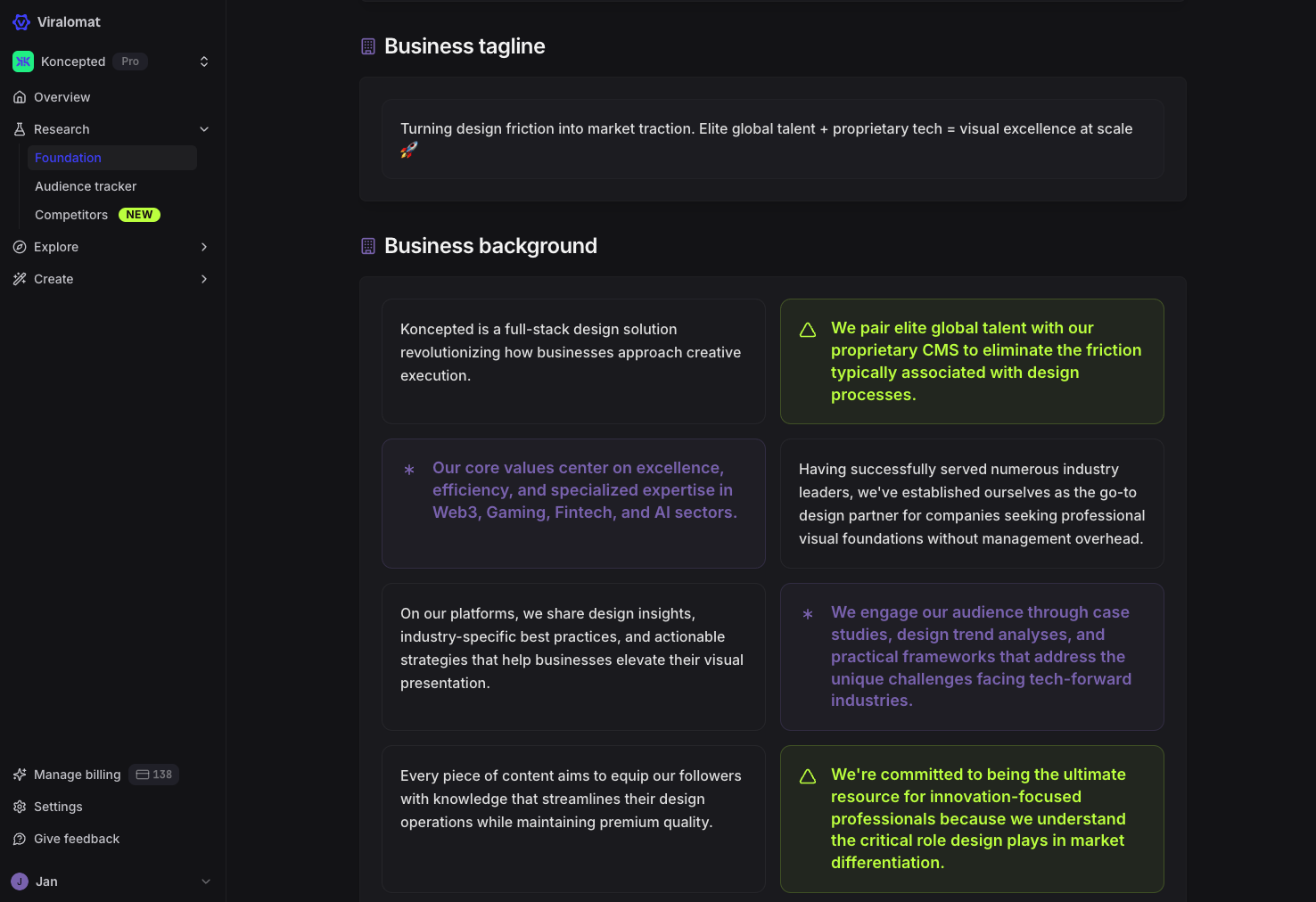 Background and Audience Research Example